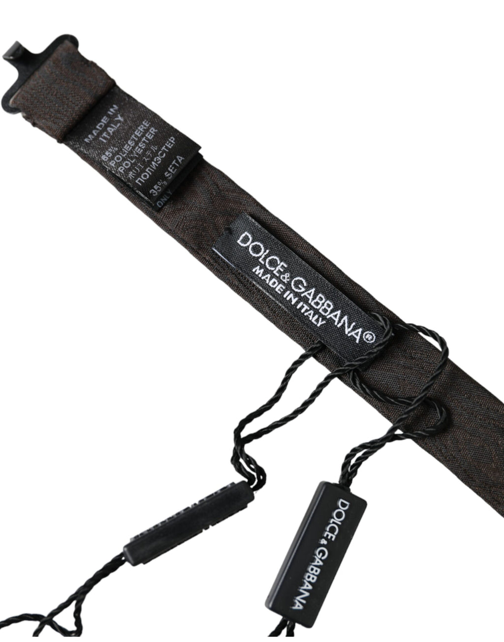 Papillon en soie noire réglable pour homme