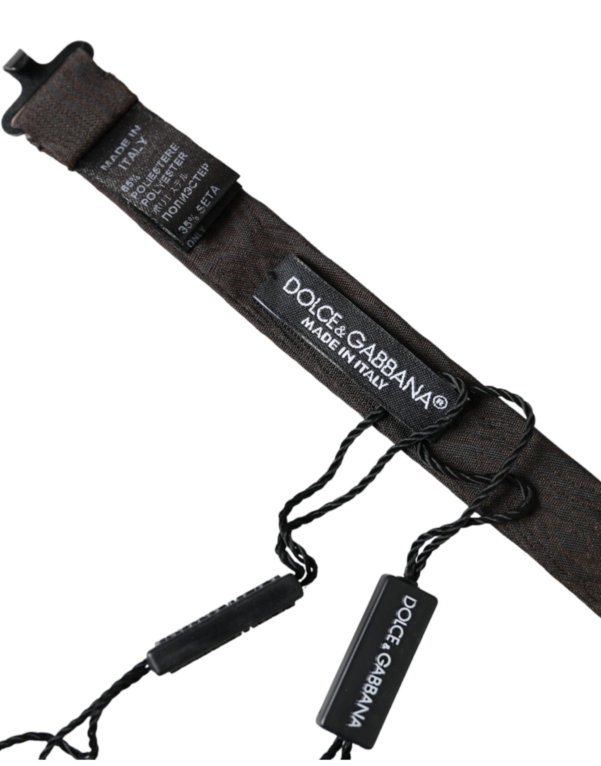 Papillon en soie noire réglable pour homme