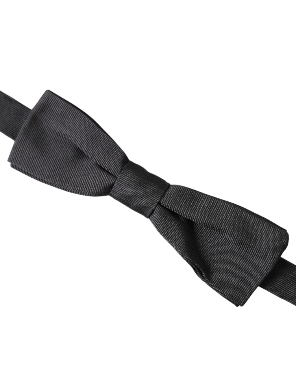 Papillon en soie noire réglable pour homme