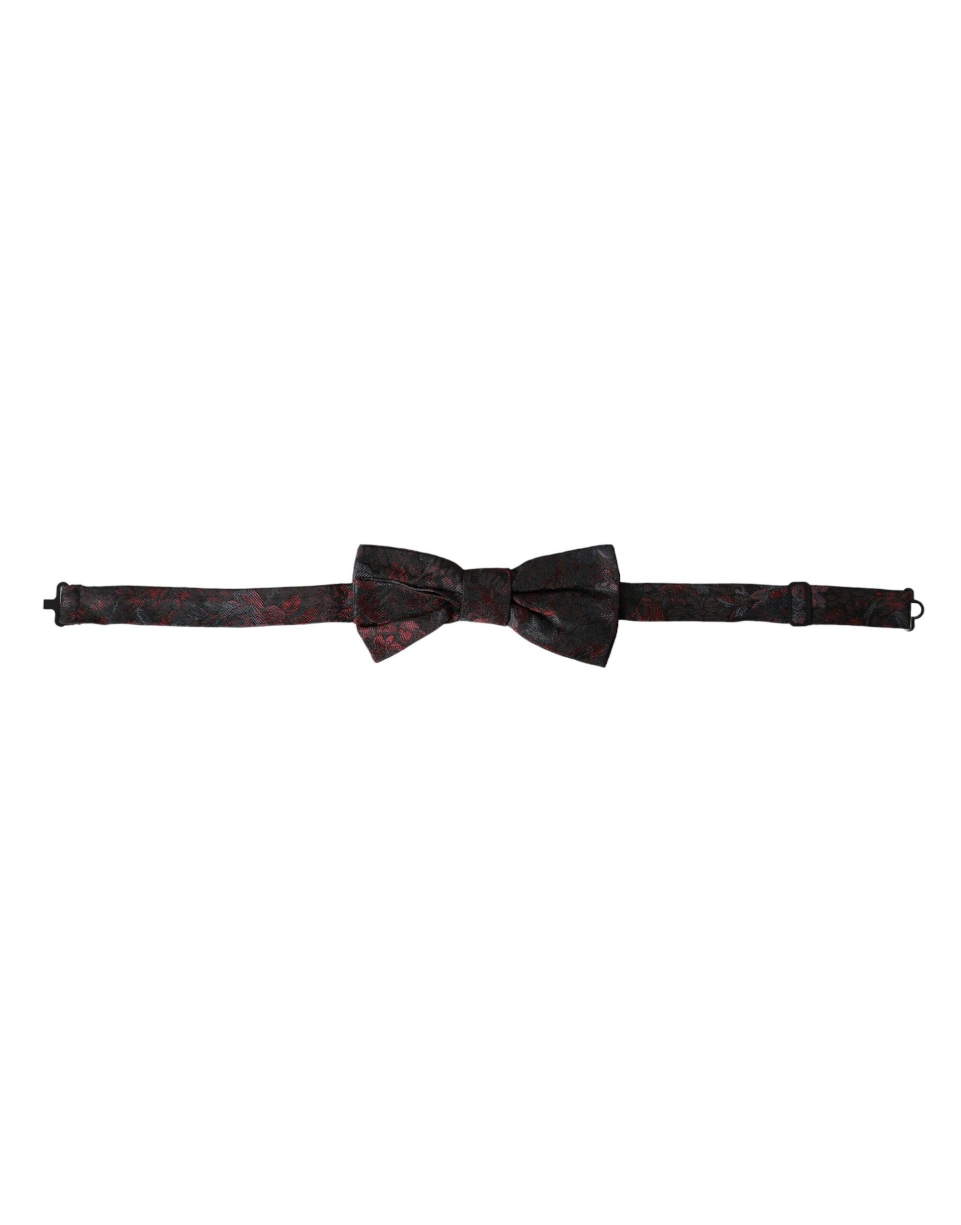 Men Bow Tie Rouge Noir Floral Réglable