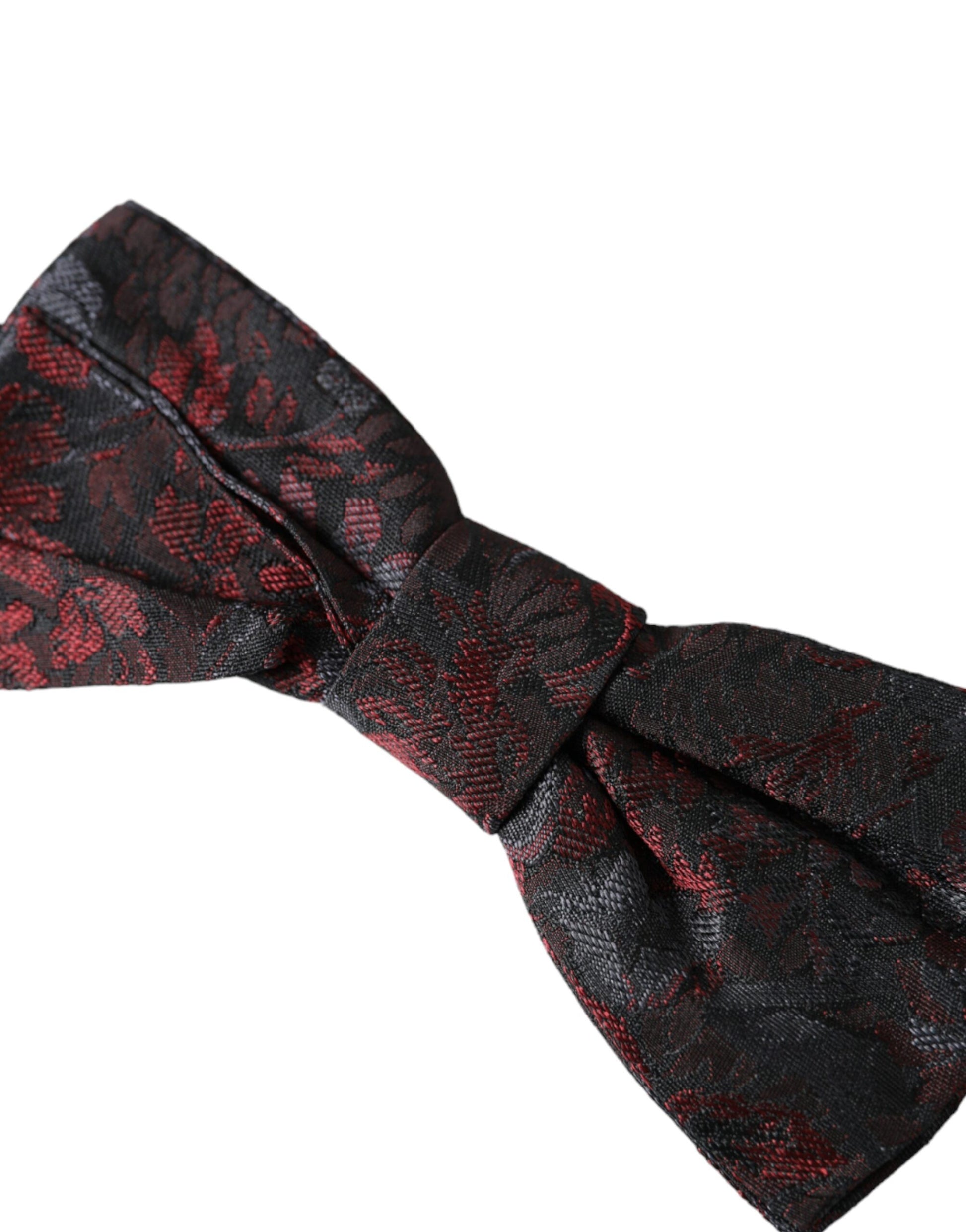 Men Bow Tie Rouge Noir Floral Réglable
