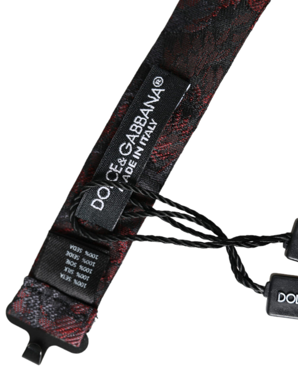 Men Bow Tie Rouge Noir Floral Réglable
