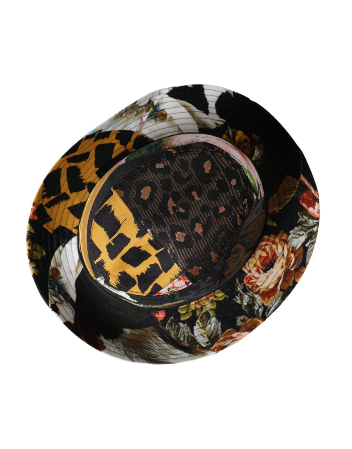 Chapeau fedora à large bord pour femme, multicolore et patchwork