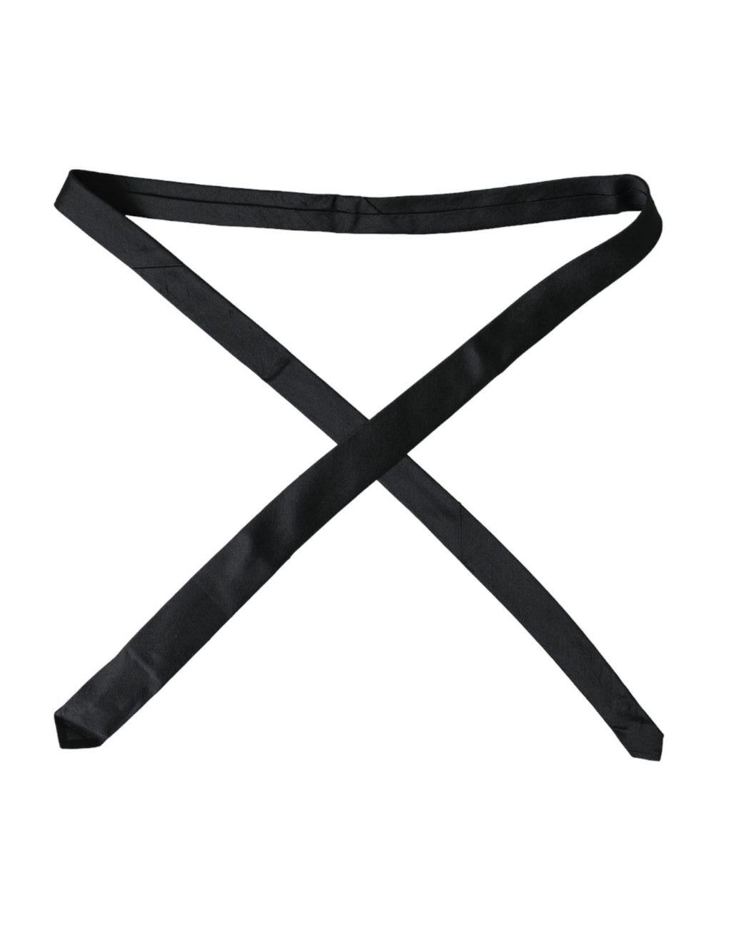 Cravate noire unie en soie 100% réglable