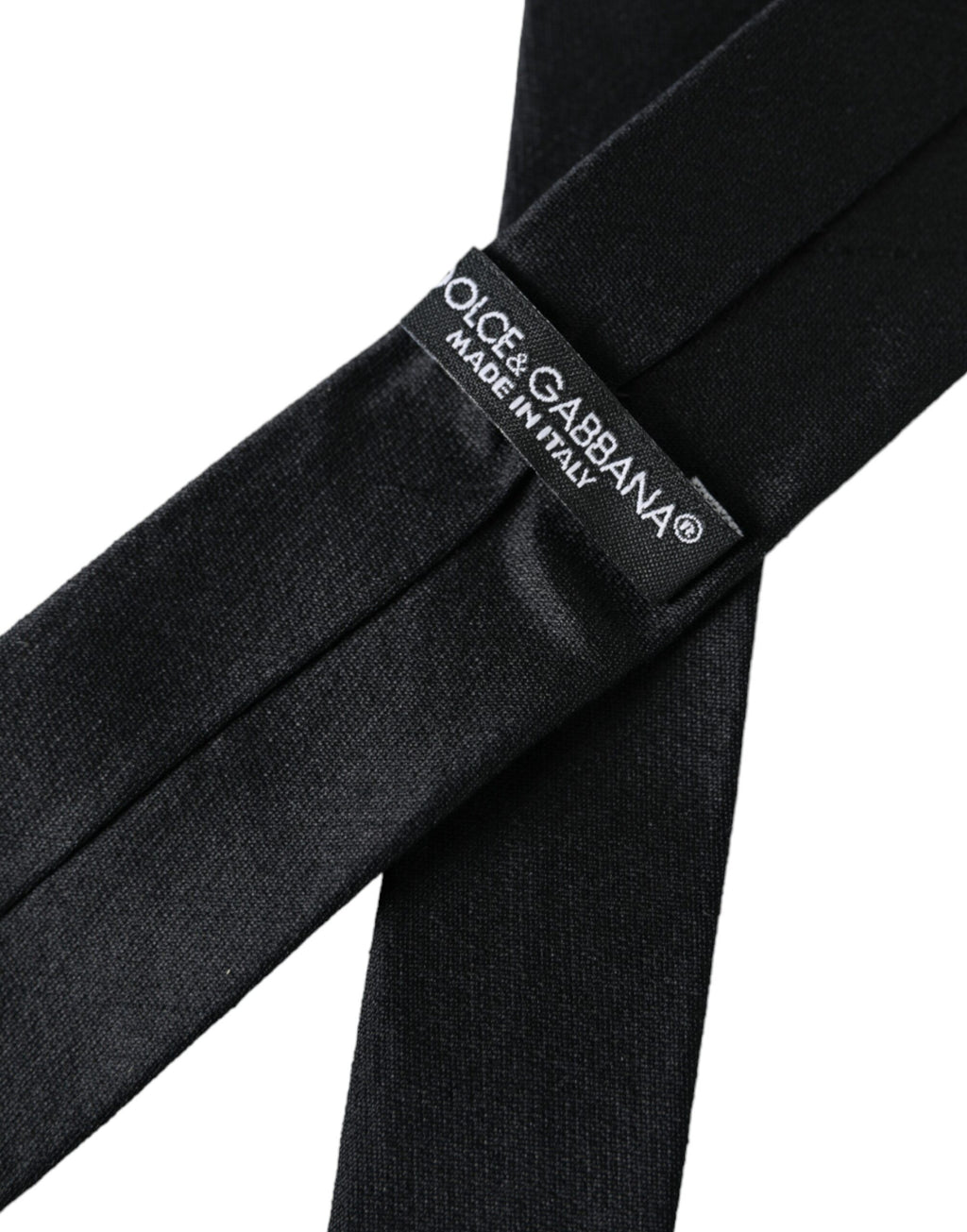 Cravate noire unie en soie 100% réglable