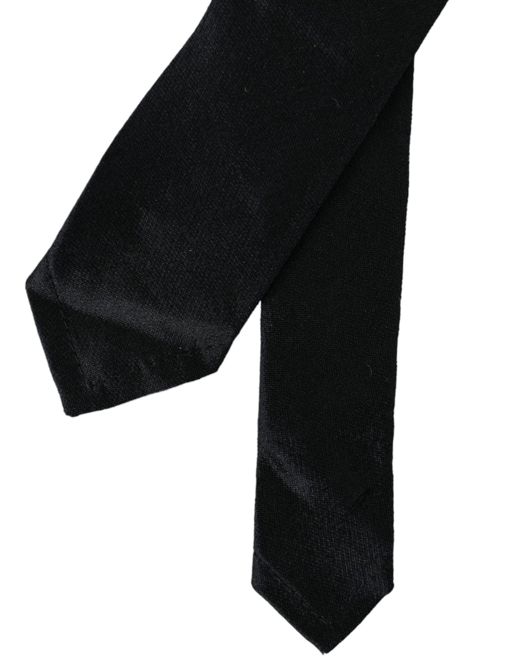 Cravate noire unie en soie 100% réglable