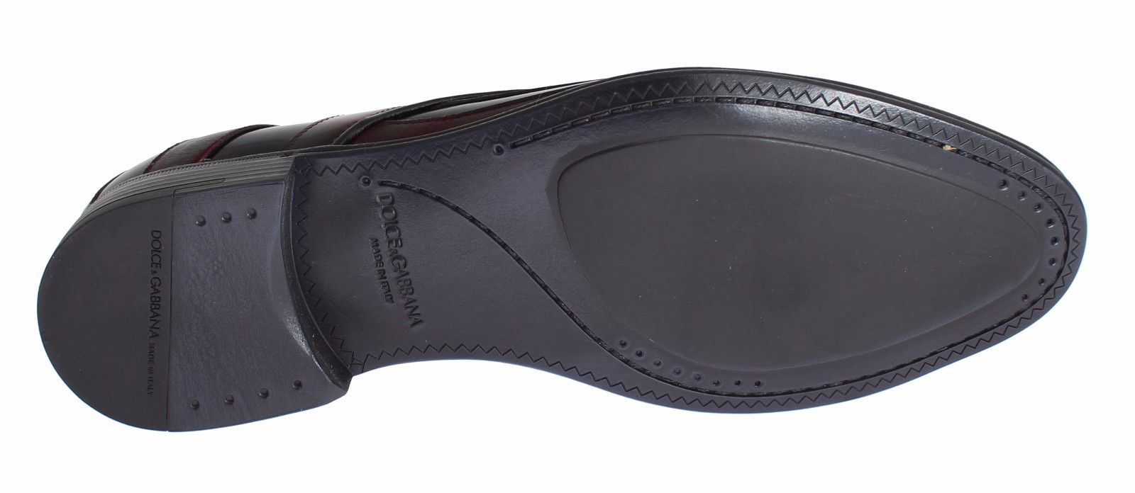 Chaussures habillées formelles en cuir noir Bordeaux