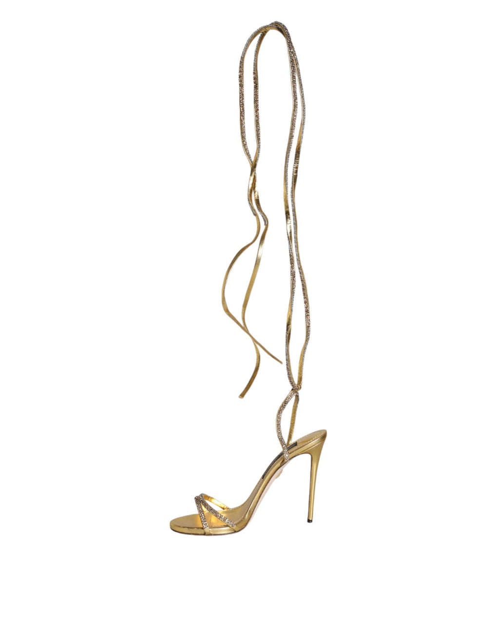 Sandales à talons Keira ornées de cristaux dorés