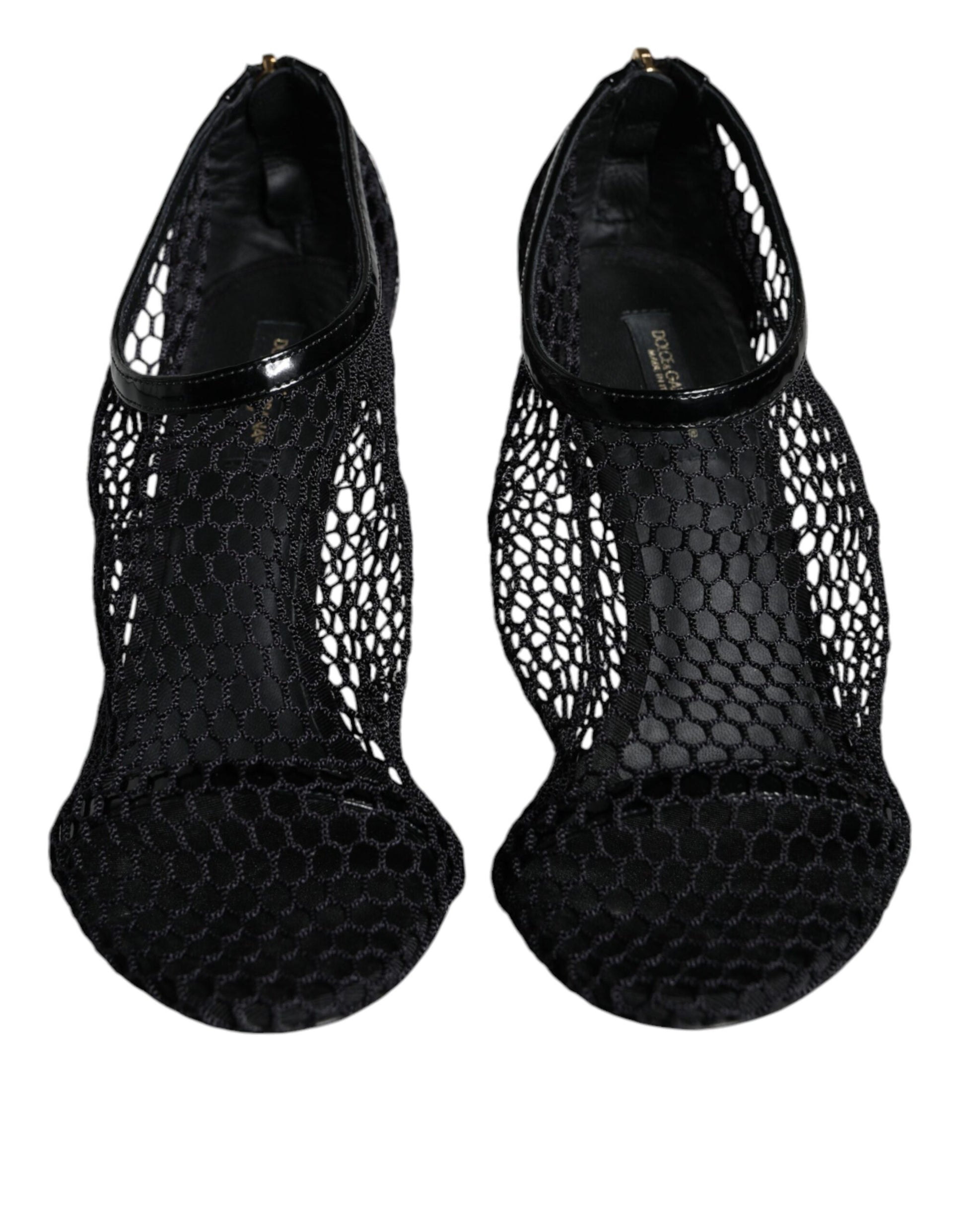 Sandales à talons Keira en cuir mesh noir