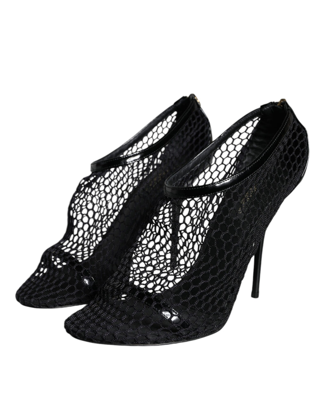 Sandales à talons Keira en cuir mesh noir