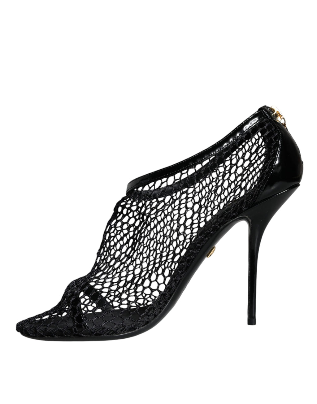 Sandales à talons Keira en cuir mesh noir