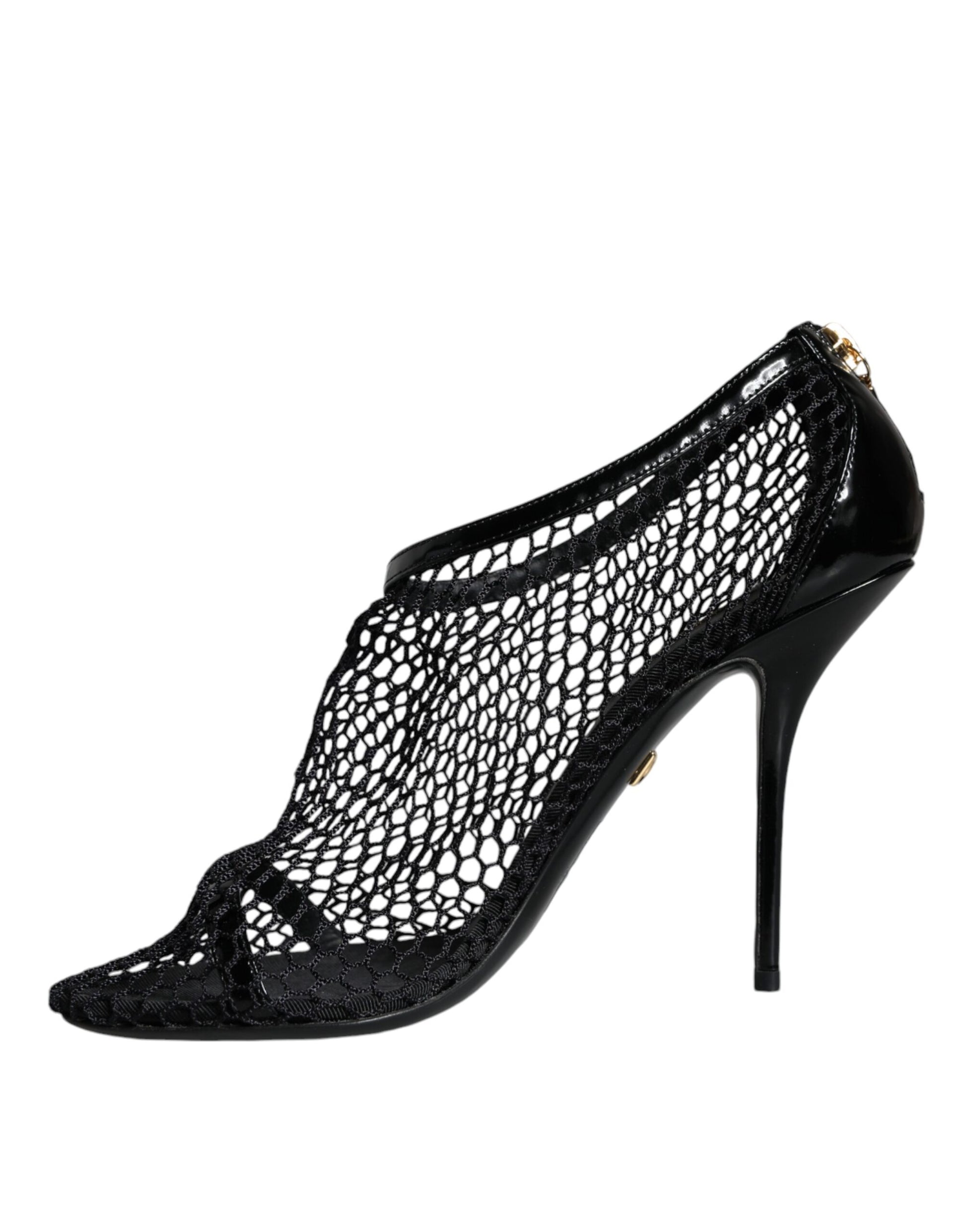 Sandales à talons Keira en cuir mesh noir