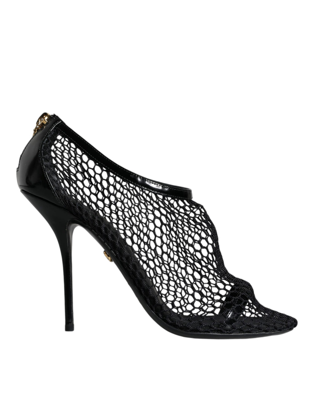 Sandales à talons Keira en cuir mesh noir
