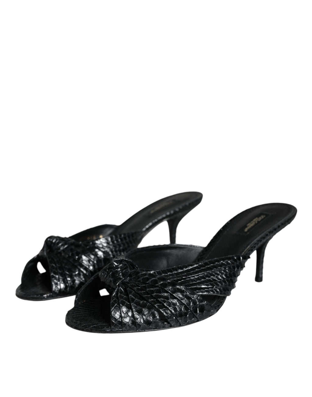 Sandales à talons hauts en cuir noir