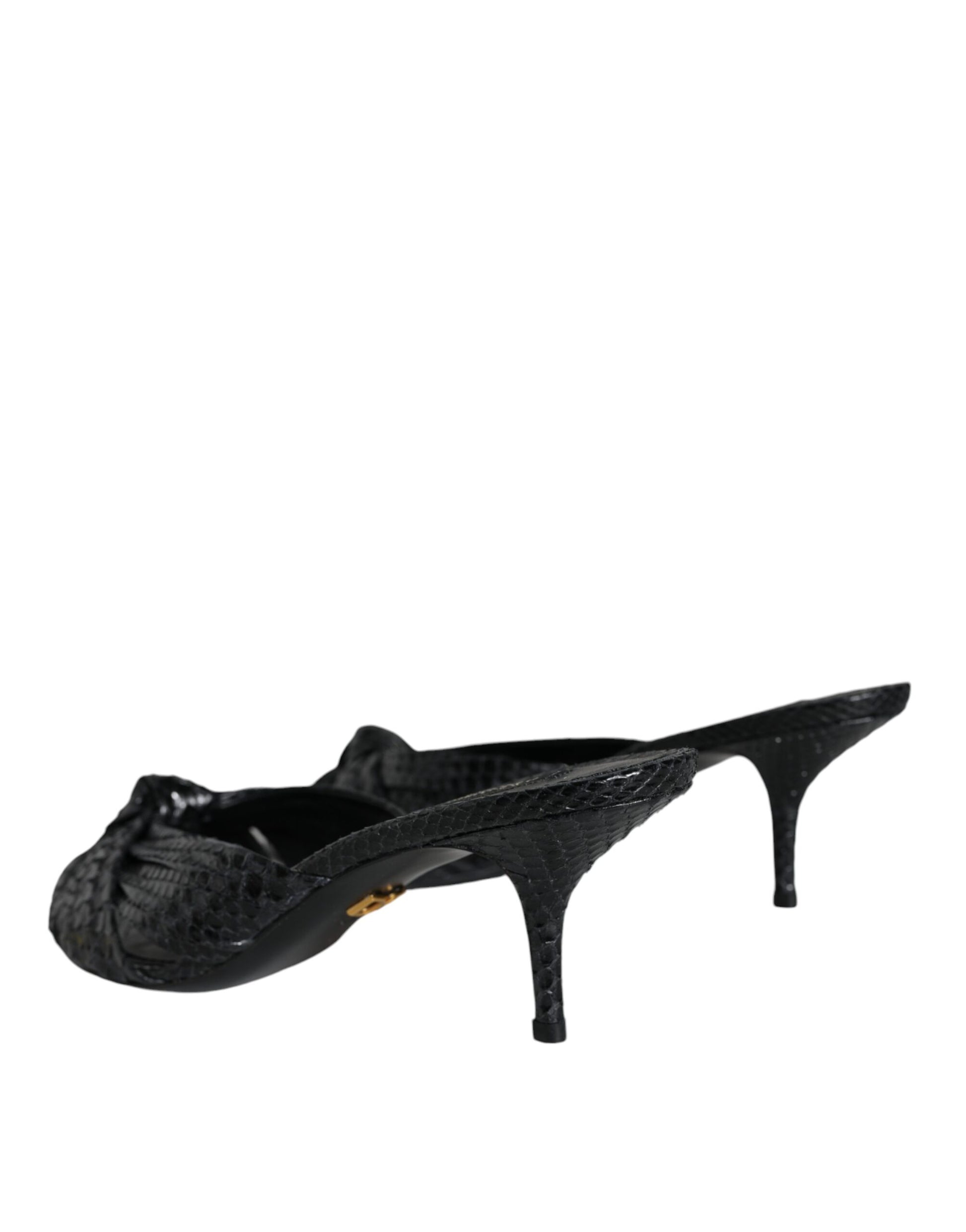 Sandales à talons hauts en cuir noir