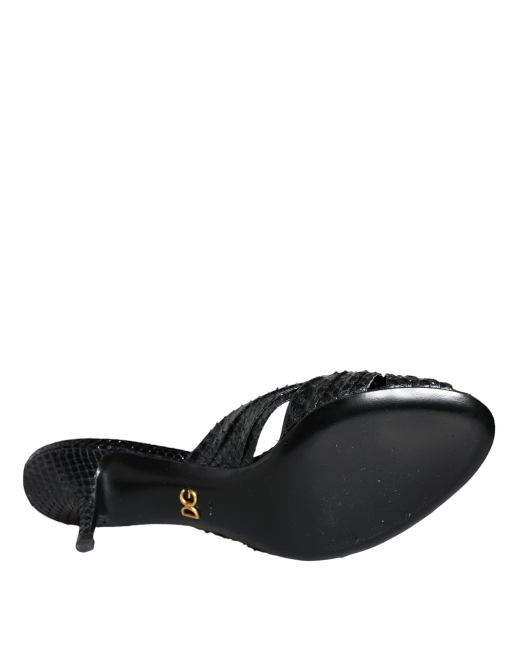 Sandales à talons hauts en cuir noir