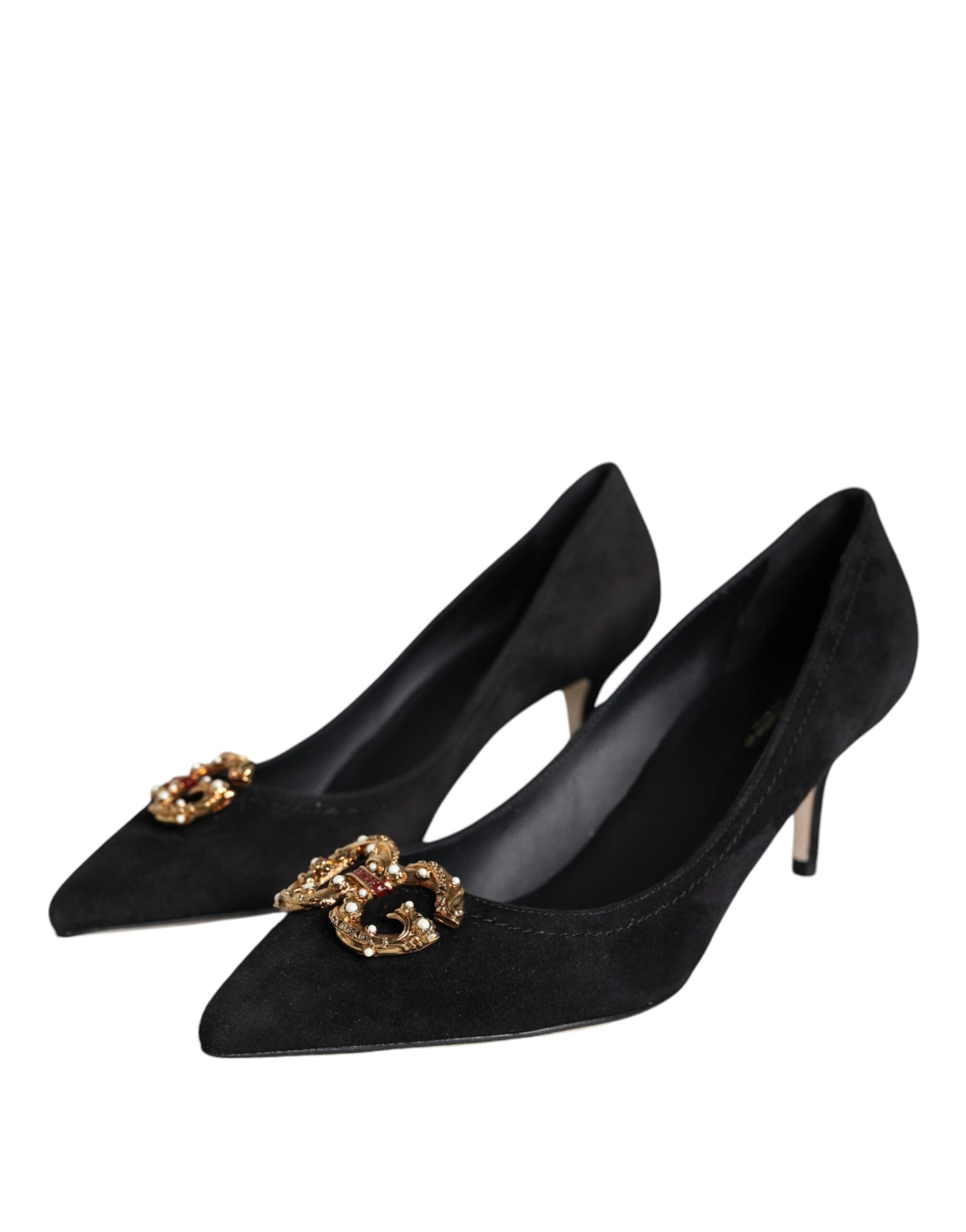Escarpins à talons en daim noir Amore de Bellucci