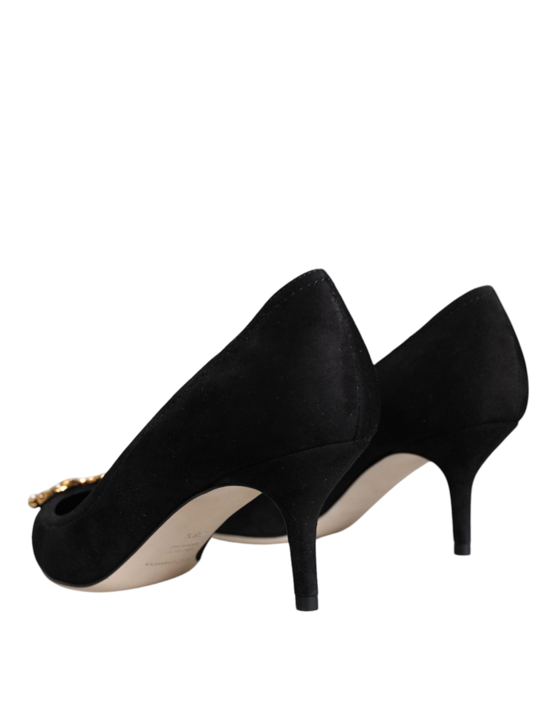 Escarpins à talons en daim noir Amore de Bellucci