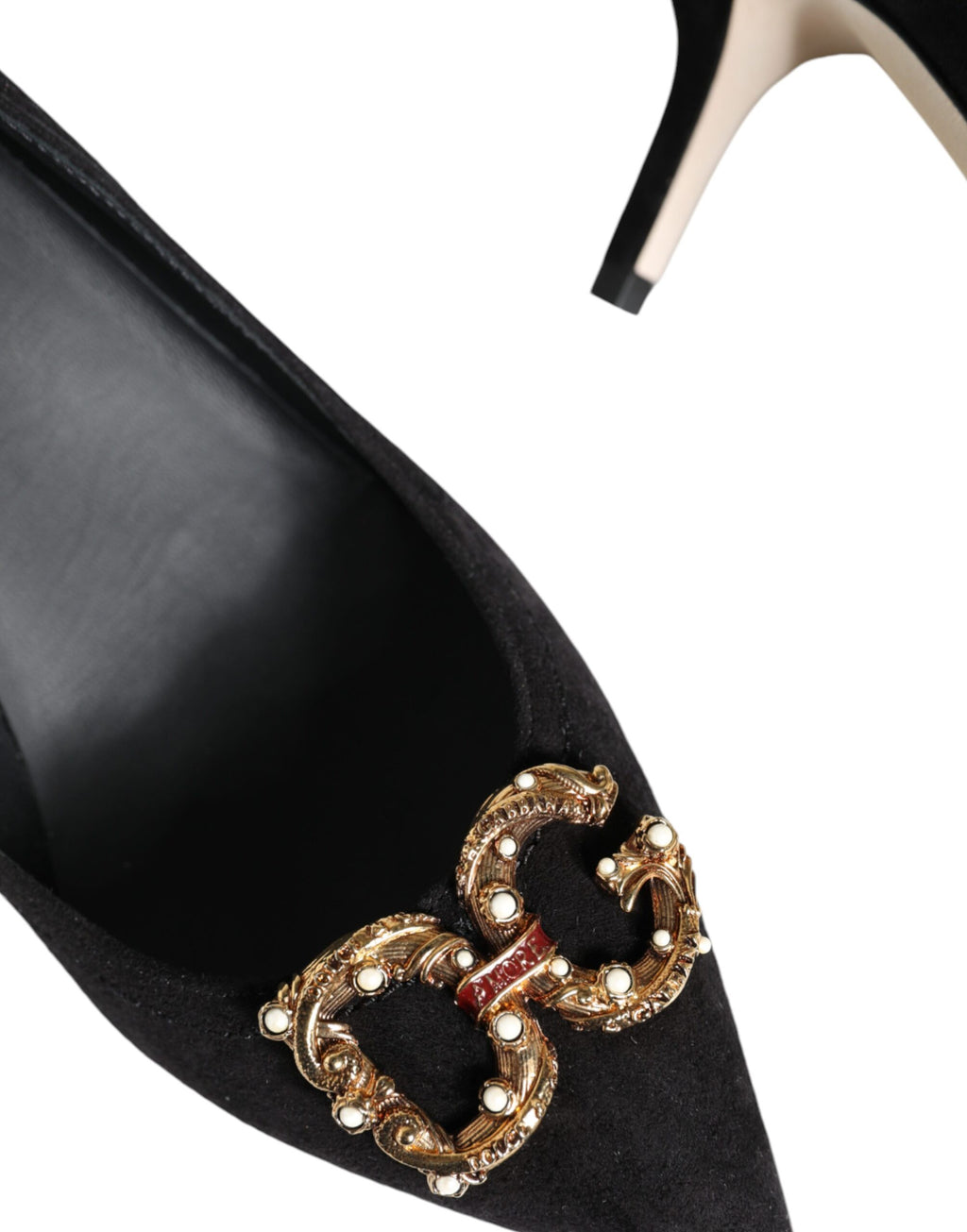 Escarpins à talons en daim noir Amore de Bellucci