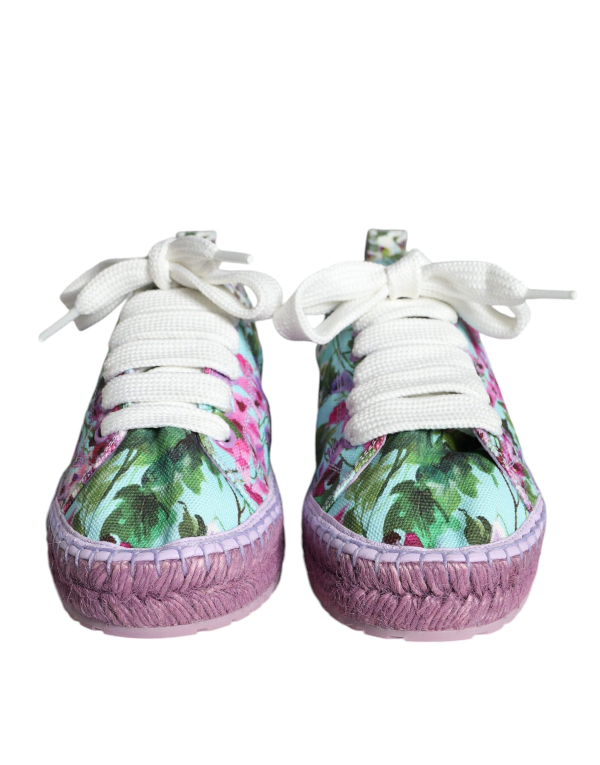 Chaussures de type espadrille, baskets en toile multicolore à motifs floraux