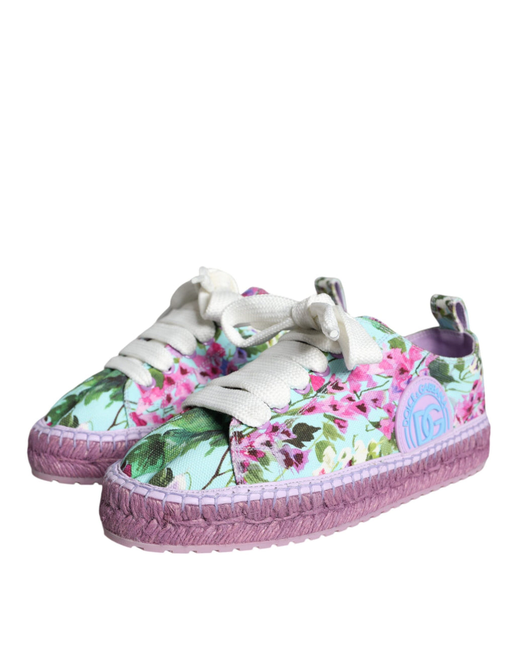 Chaussures de type espadrille, baskets en toile multicolore à motifs floraux