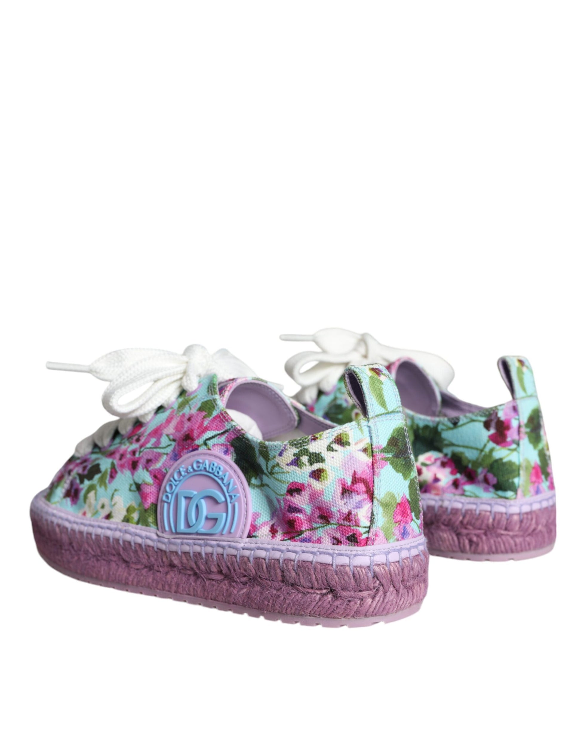 Chaussures de type espadrille, baskets en toile multicolore à motifs floraux
