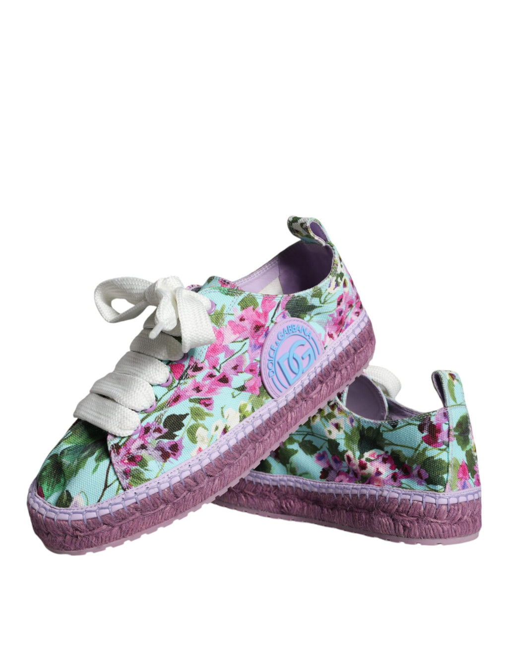 Chaussures de type espadrille, baskets en toile multicolore à motifs floraux
