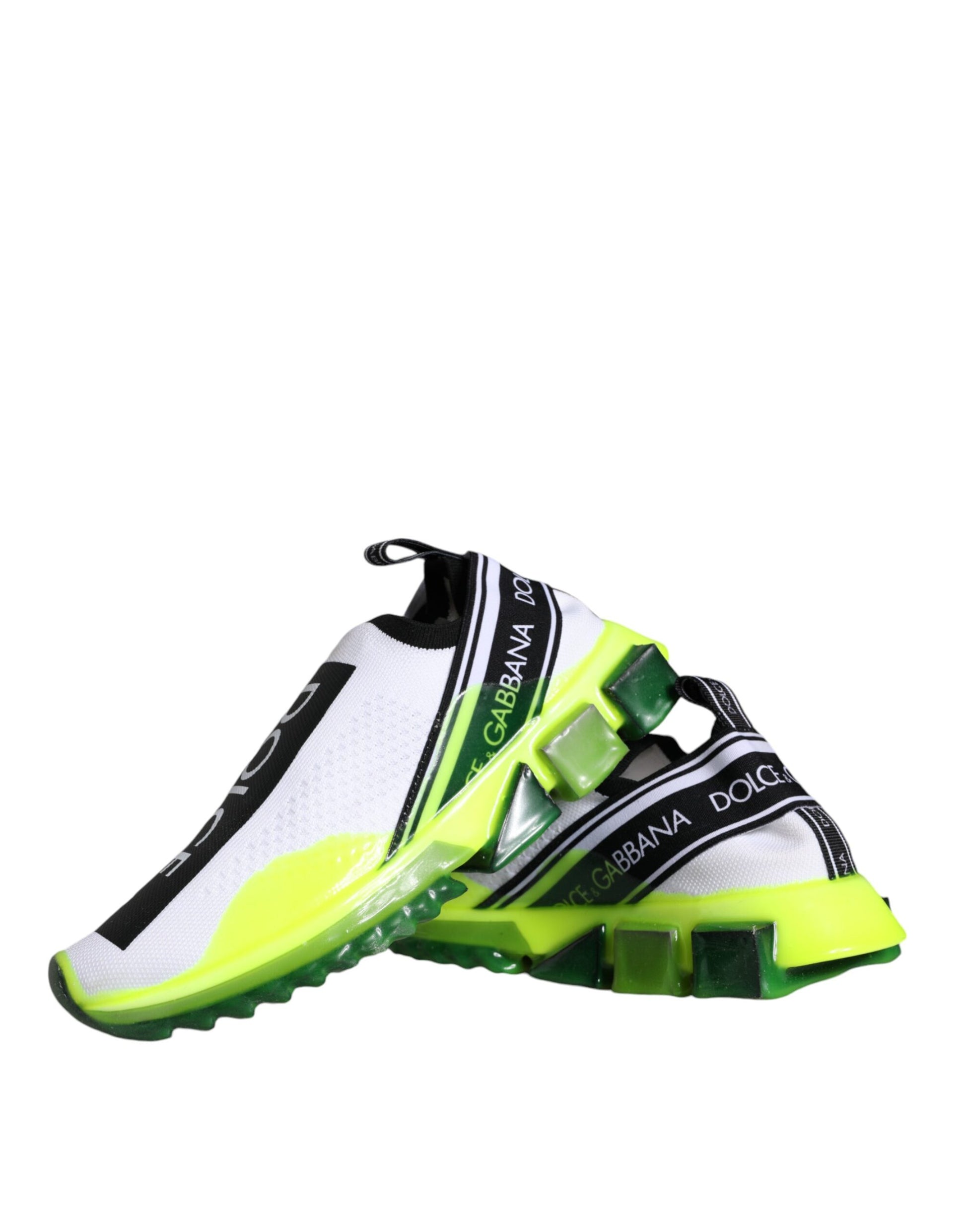 Sneakers Sorrento blanches et jaunes à enfiler