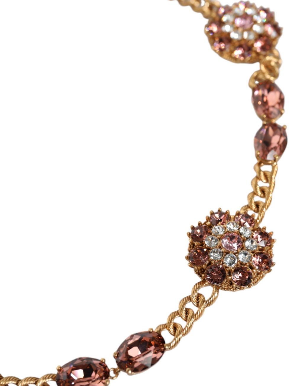 Ceinture en laiton doré, embellie de cristaux