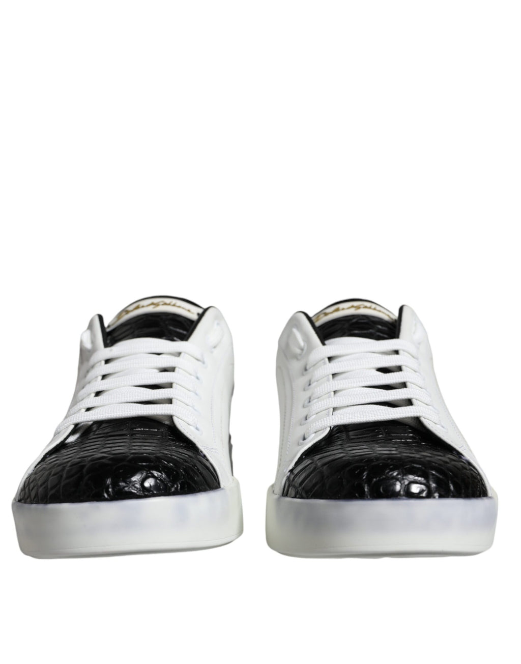 Baskets Portofino en cuir noir avec logo