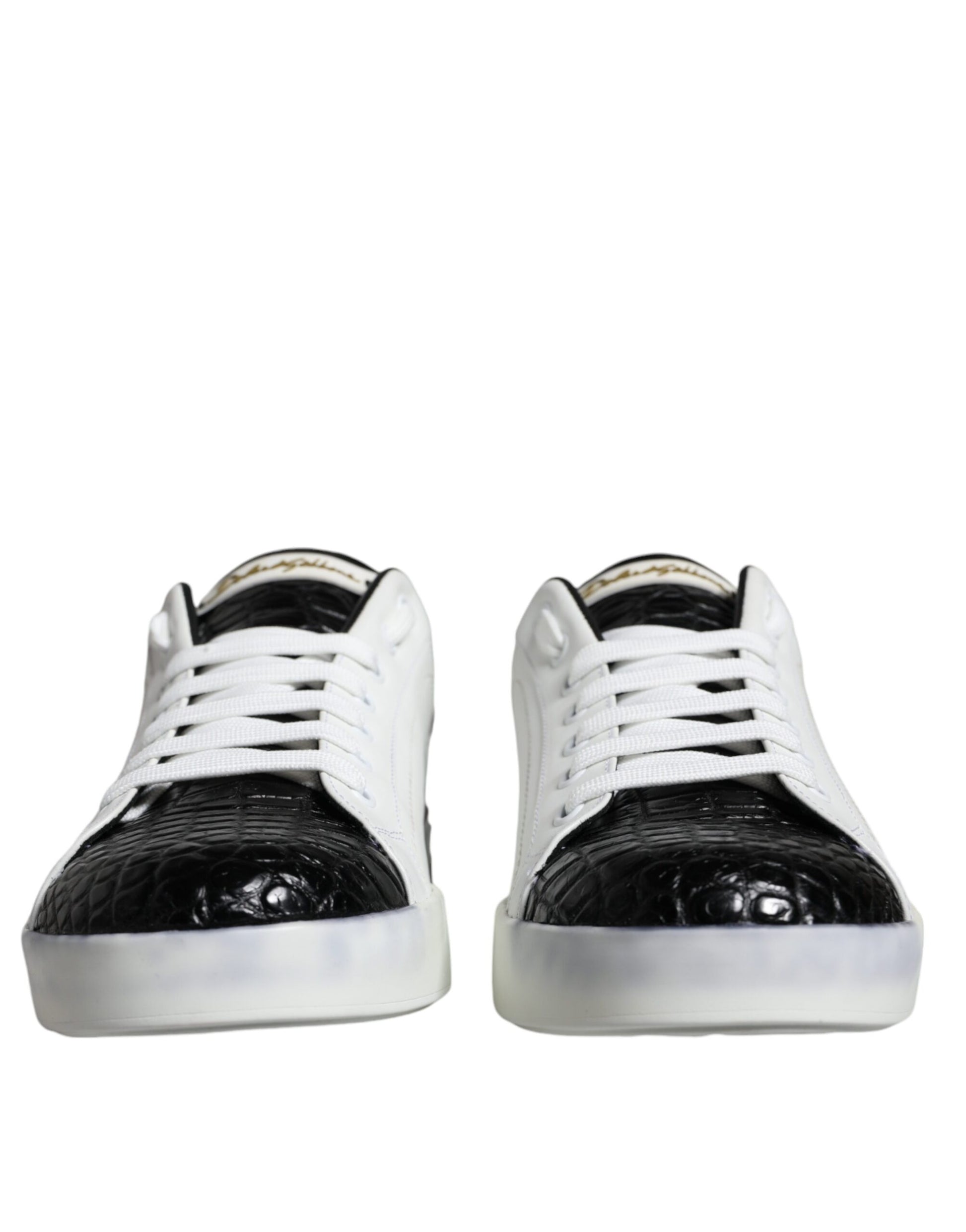 Baskets Portofino en cuir noir avec logo