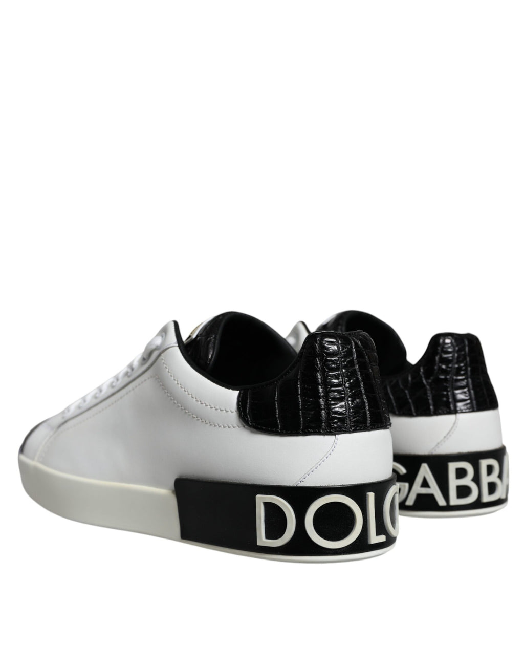 Baskets Portofino en cuir noir avec logo
