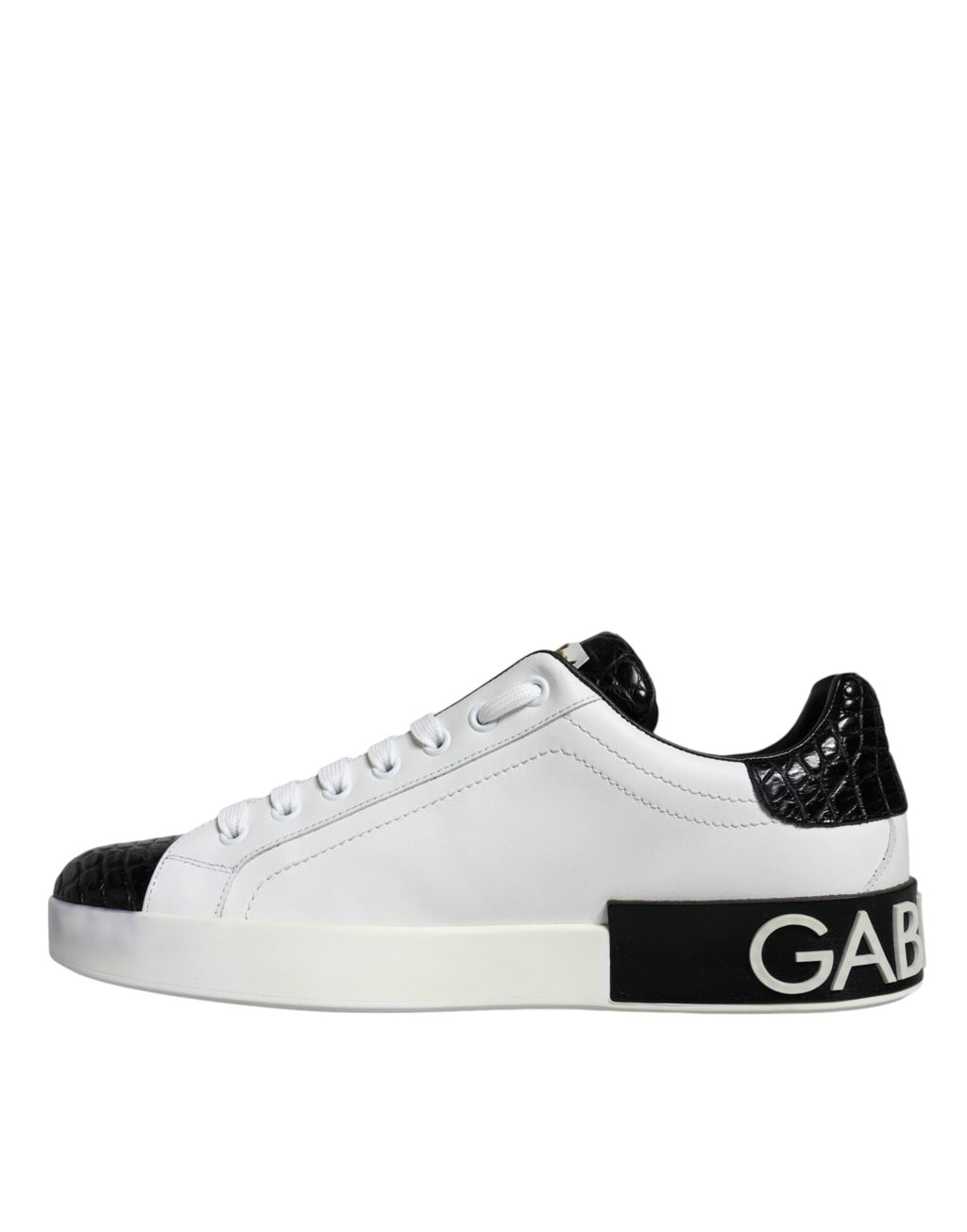 Baskets Portofino en cuir noir avec logo