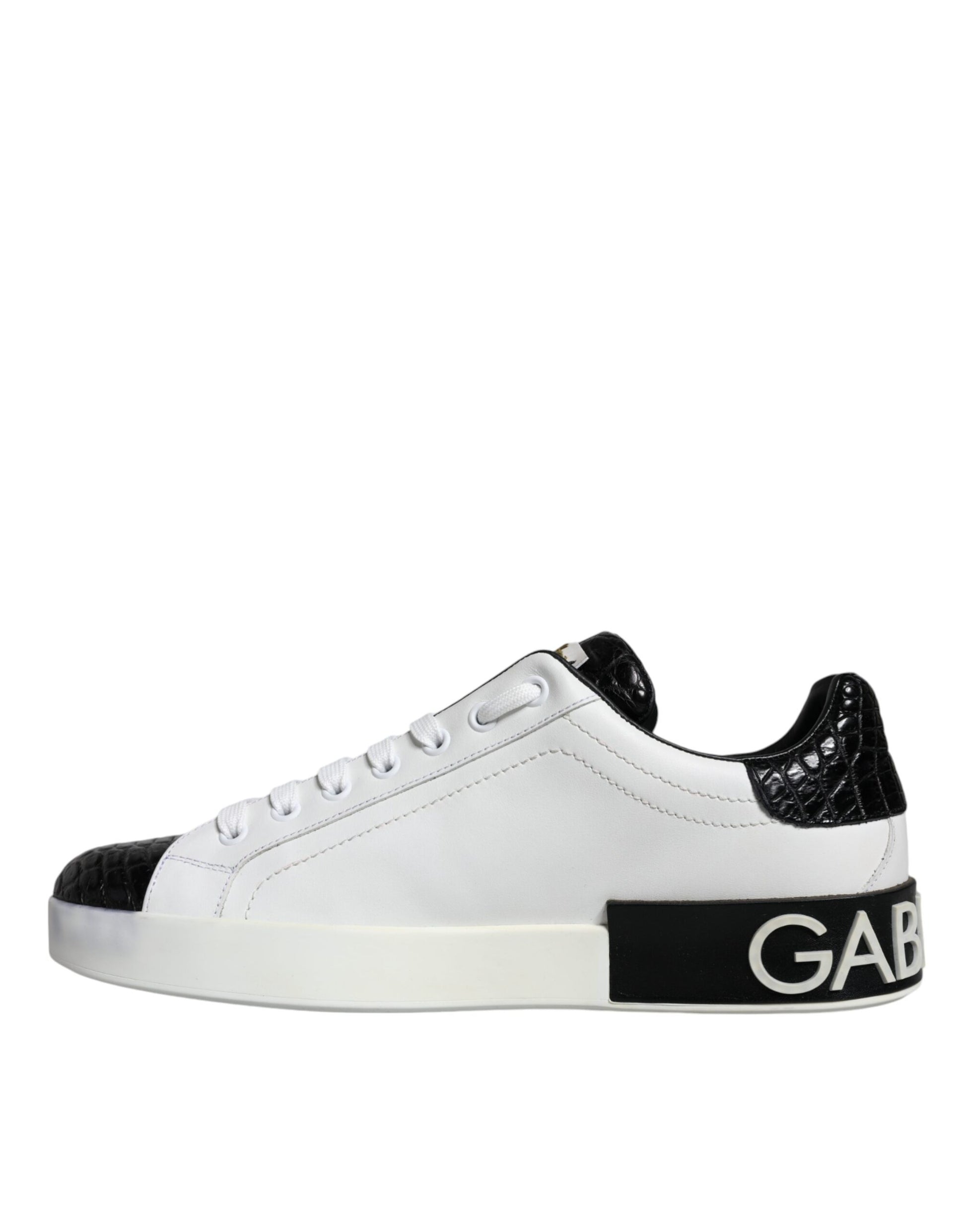 Baskets Portofino en cuir noir avec logo