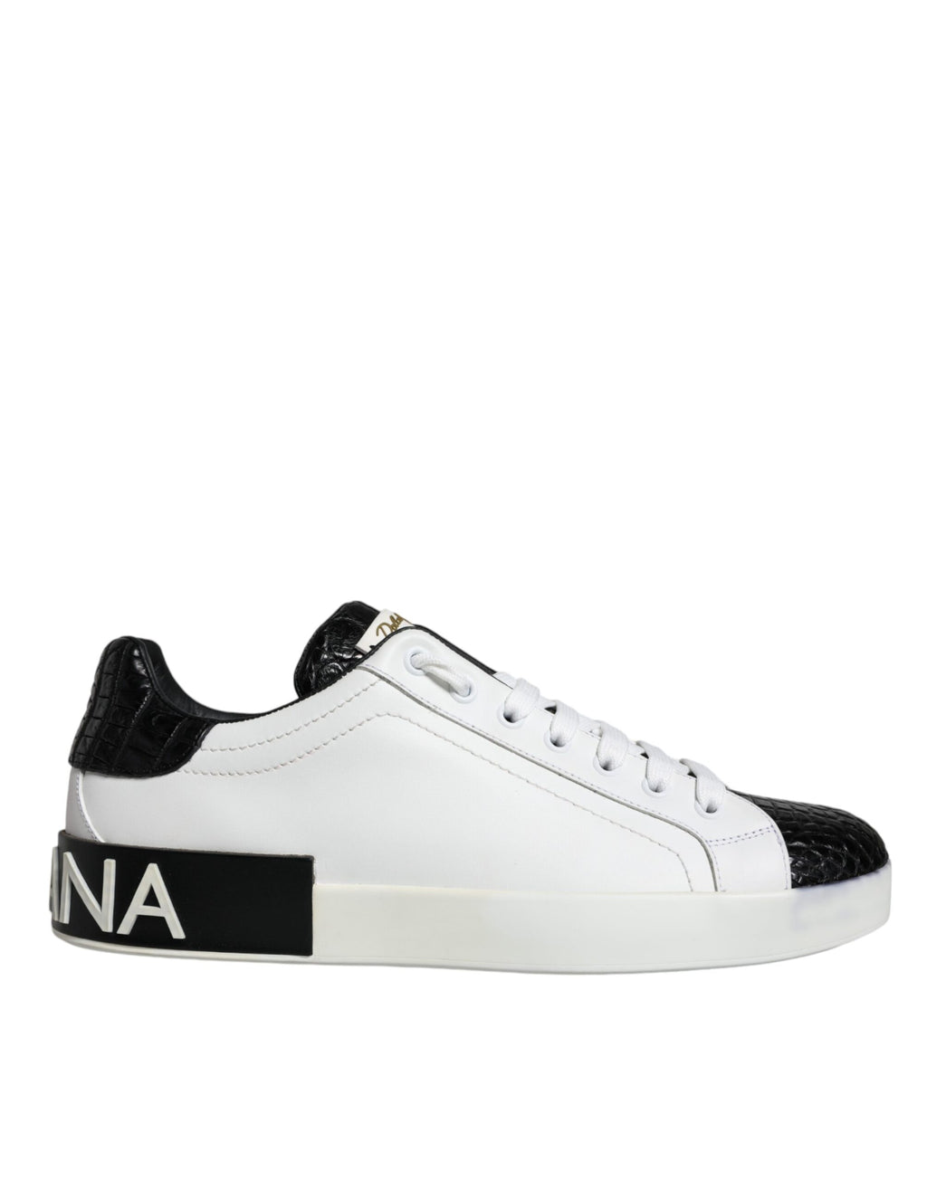 Baskets Portofino en cuir noir avec logo