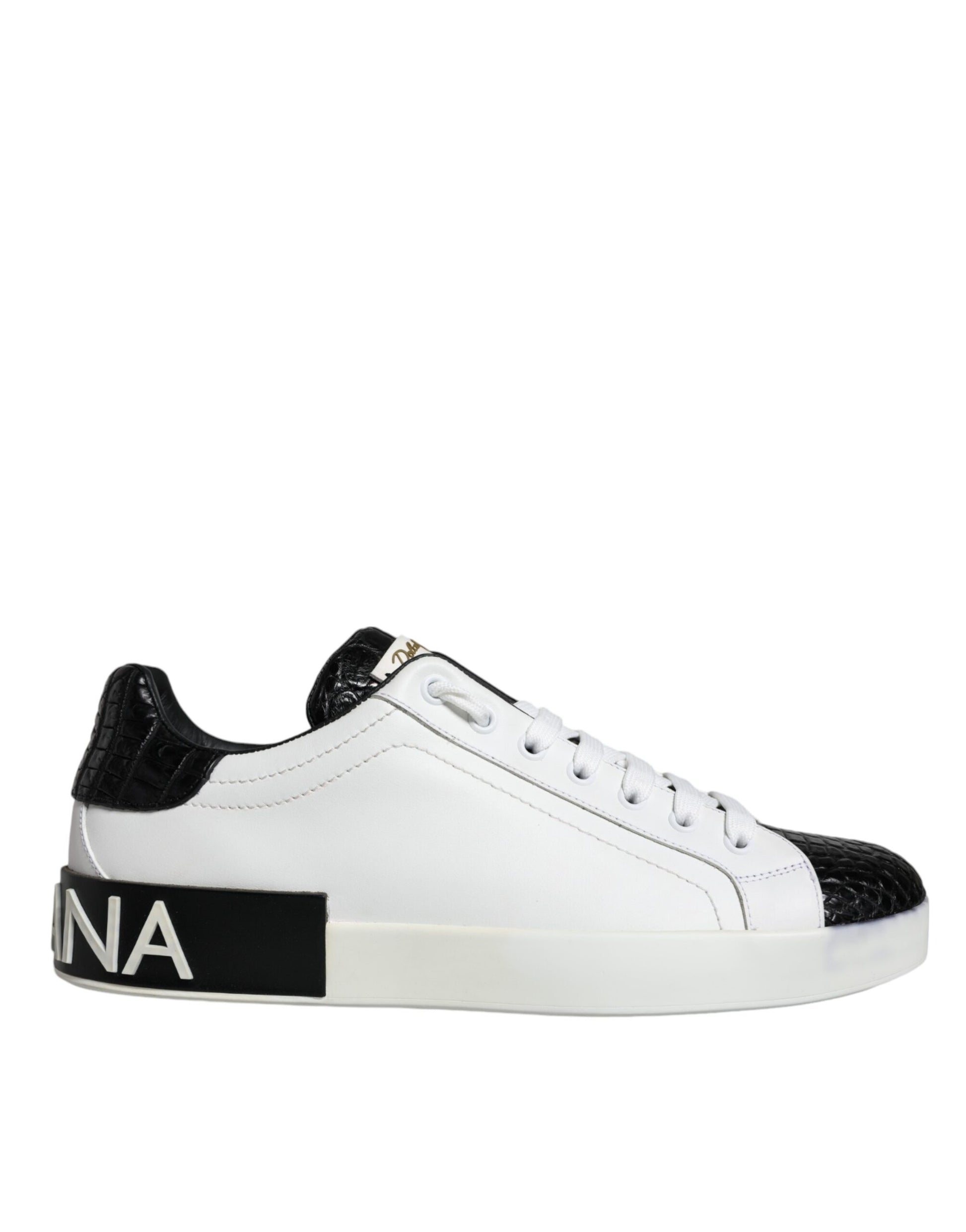 Baskets Portofino en cuir noir avec logo