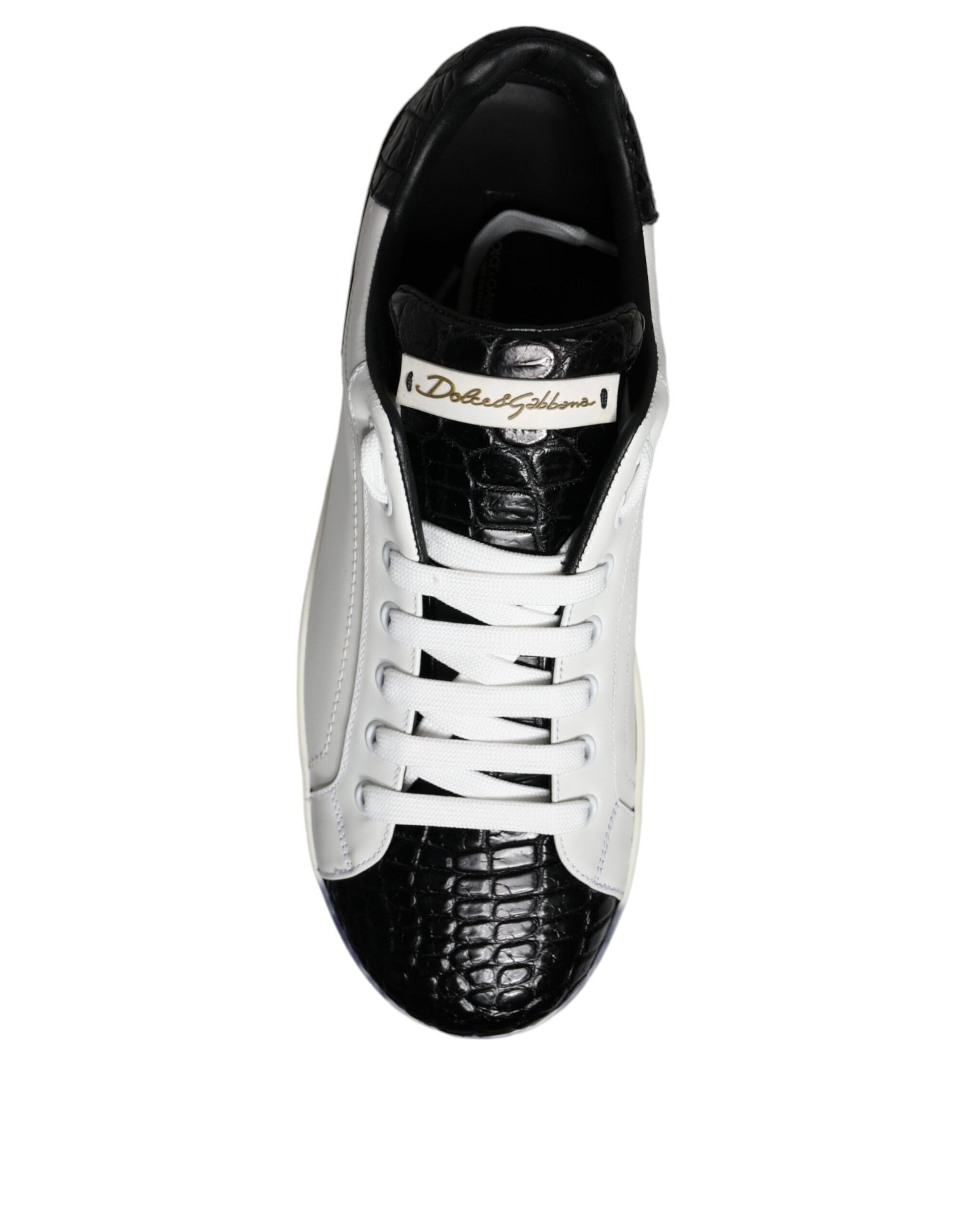 Baskets Portofino en cuir noir avec logo