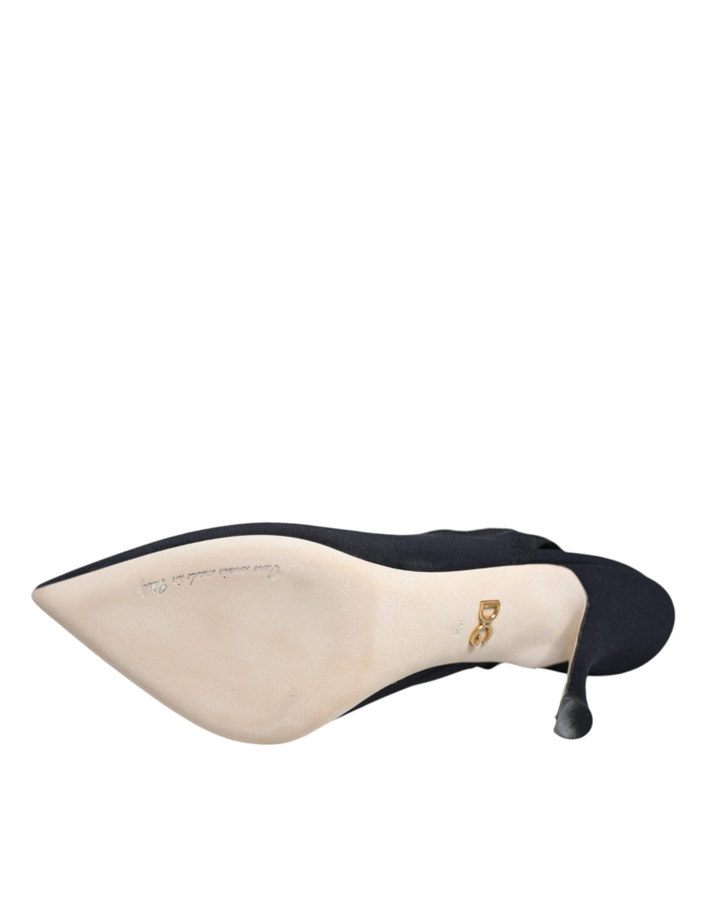 Escarpins à talons en jersey noir extensible, à bride arrière