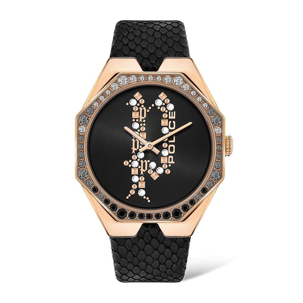 Montre en cuir noir