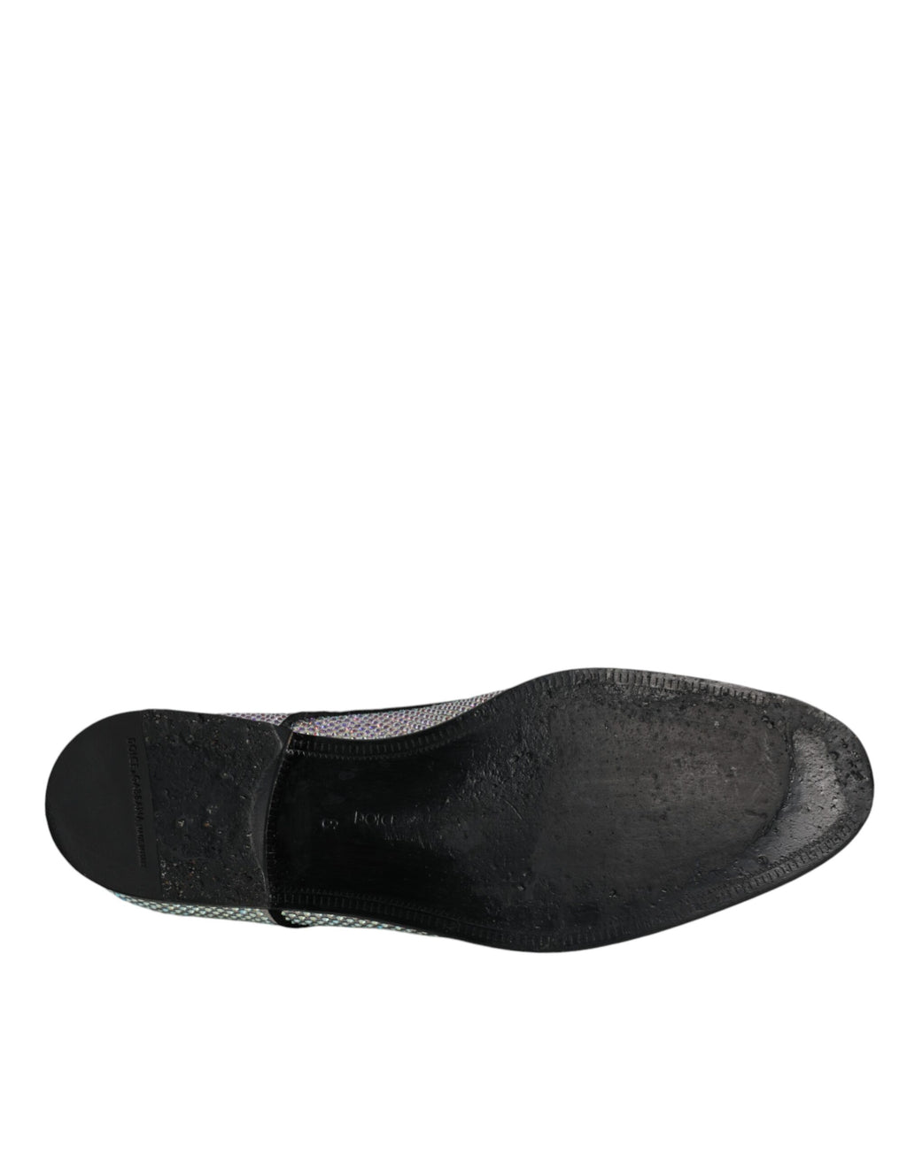 Chaussures de ville derby en cuir argenté ornées de strass