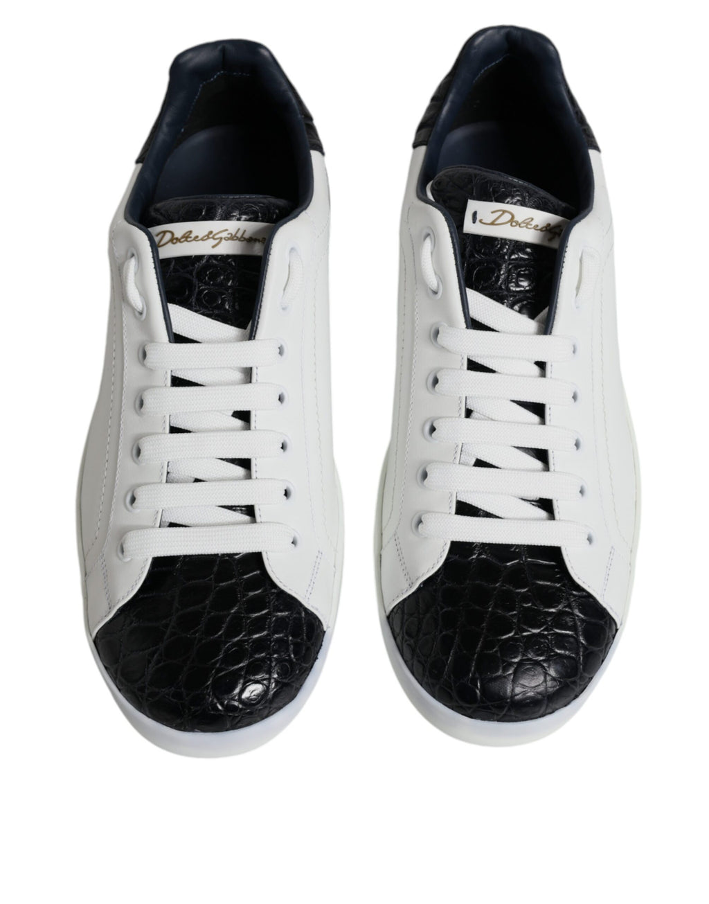 Baskets Portofino en cuir blanc avec logo