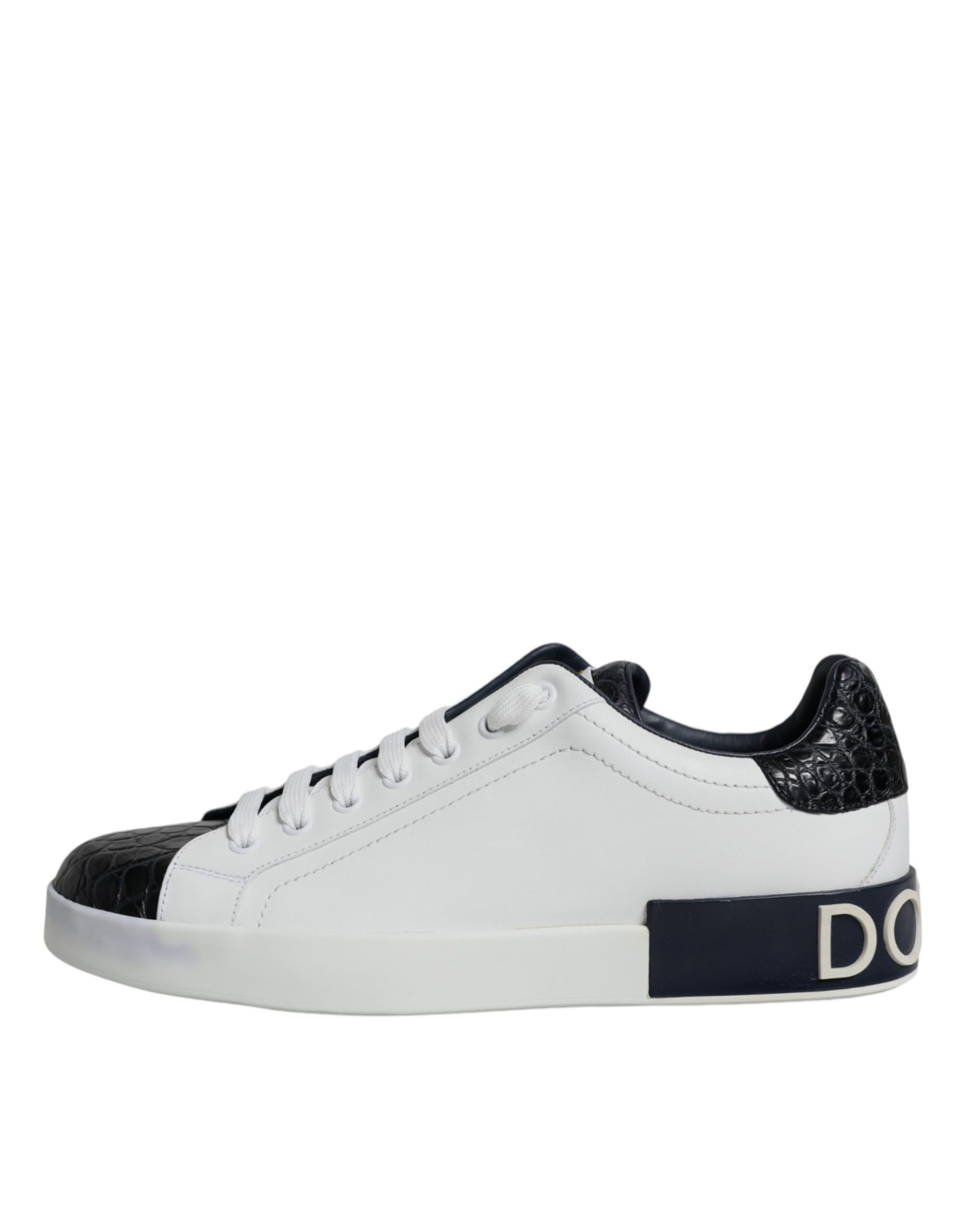 Baskets Portofino en cuir blanc avec logo