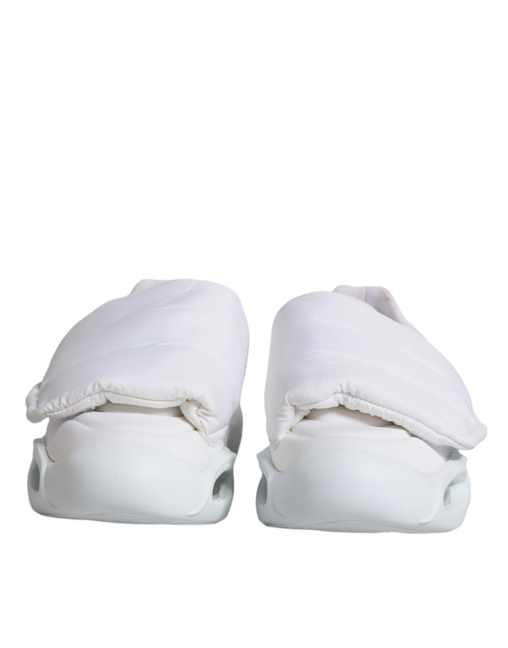 Sneakers basses en tissu blanc rembourré