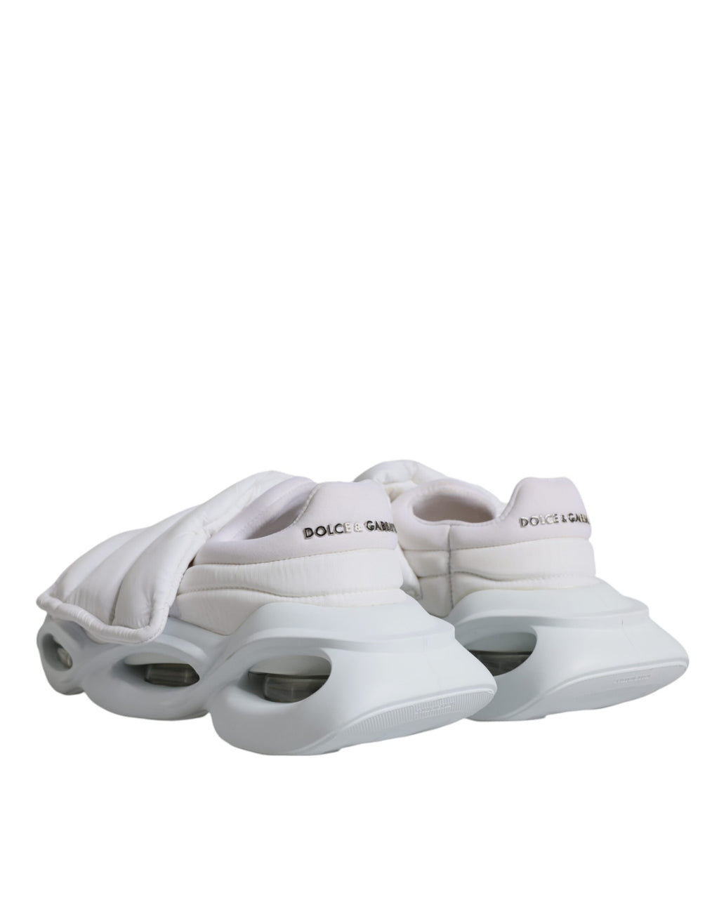 Sneakers basses en tissu blanc rembourré