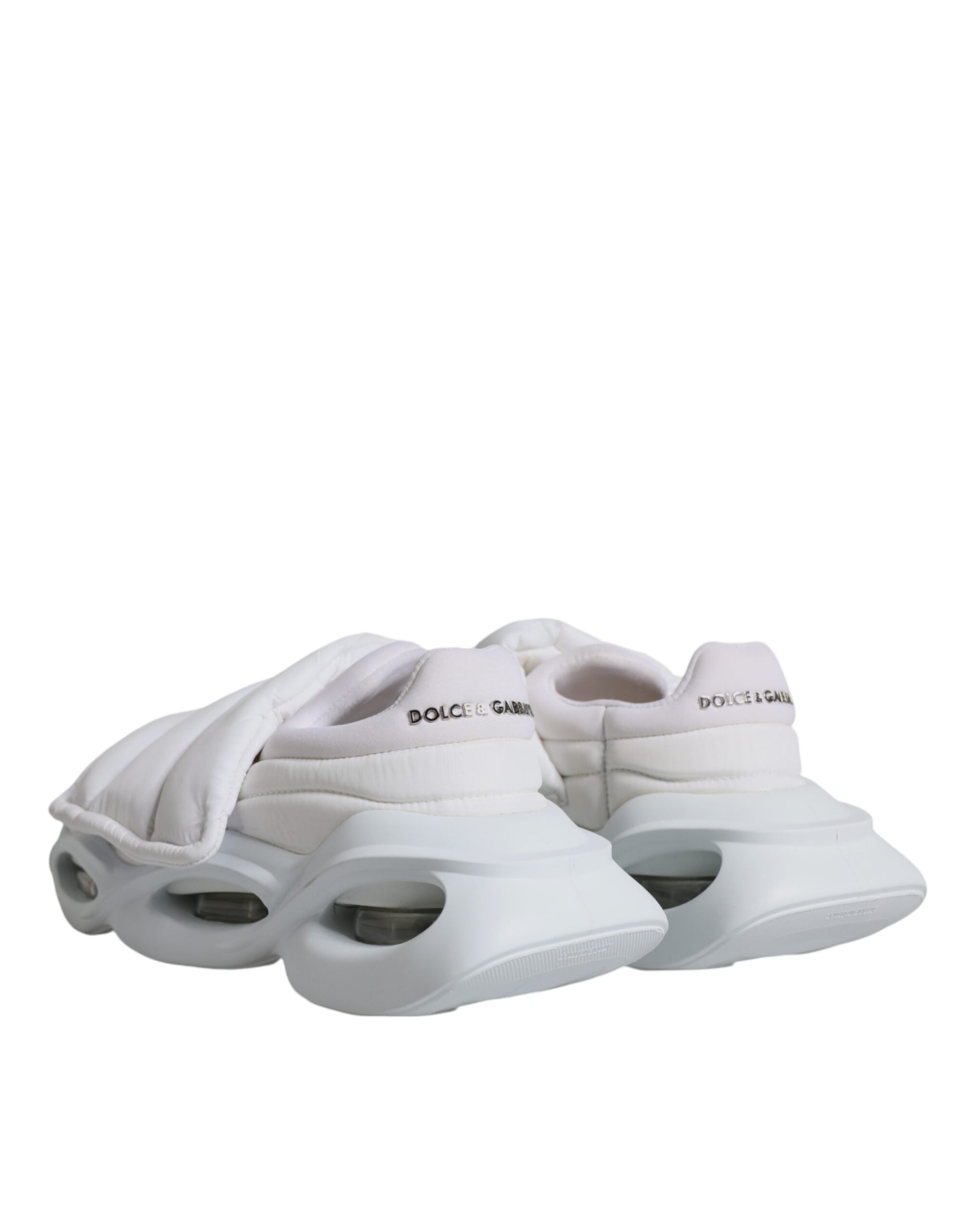 Sneakers basses en tissu blanc rembourré