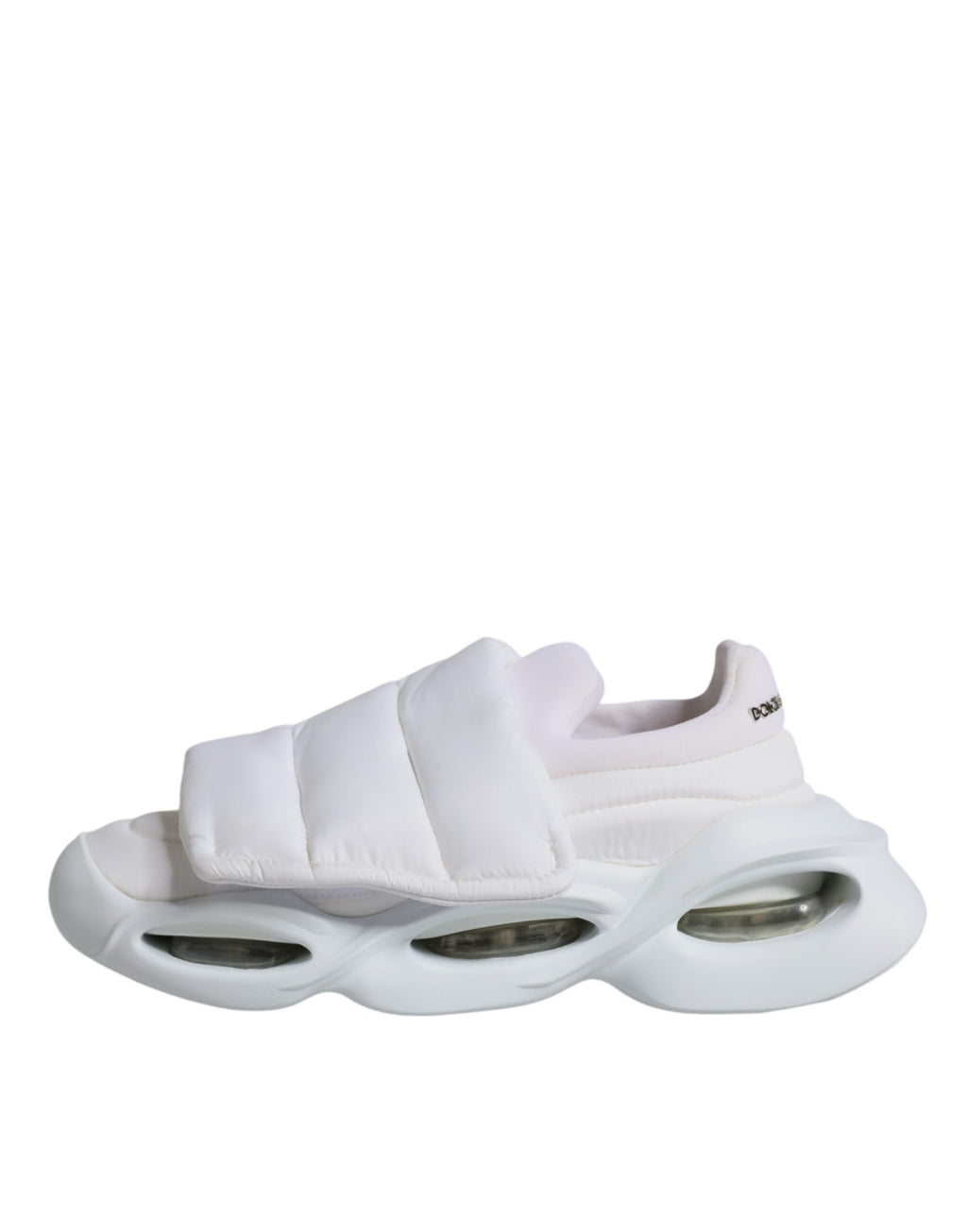 Sneakers basses en tissu blanc rembourré