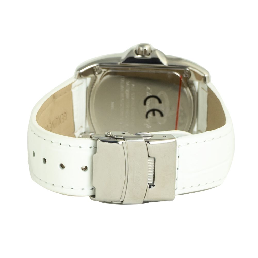 White Leather Dress Watch