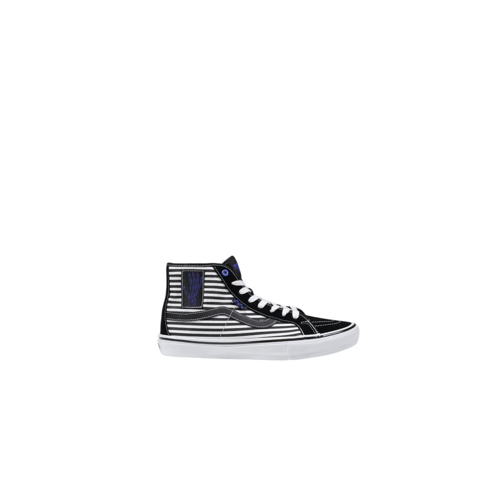 Baskets en cuir noir et blanc