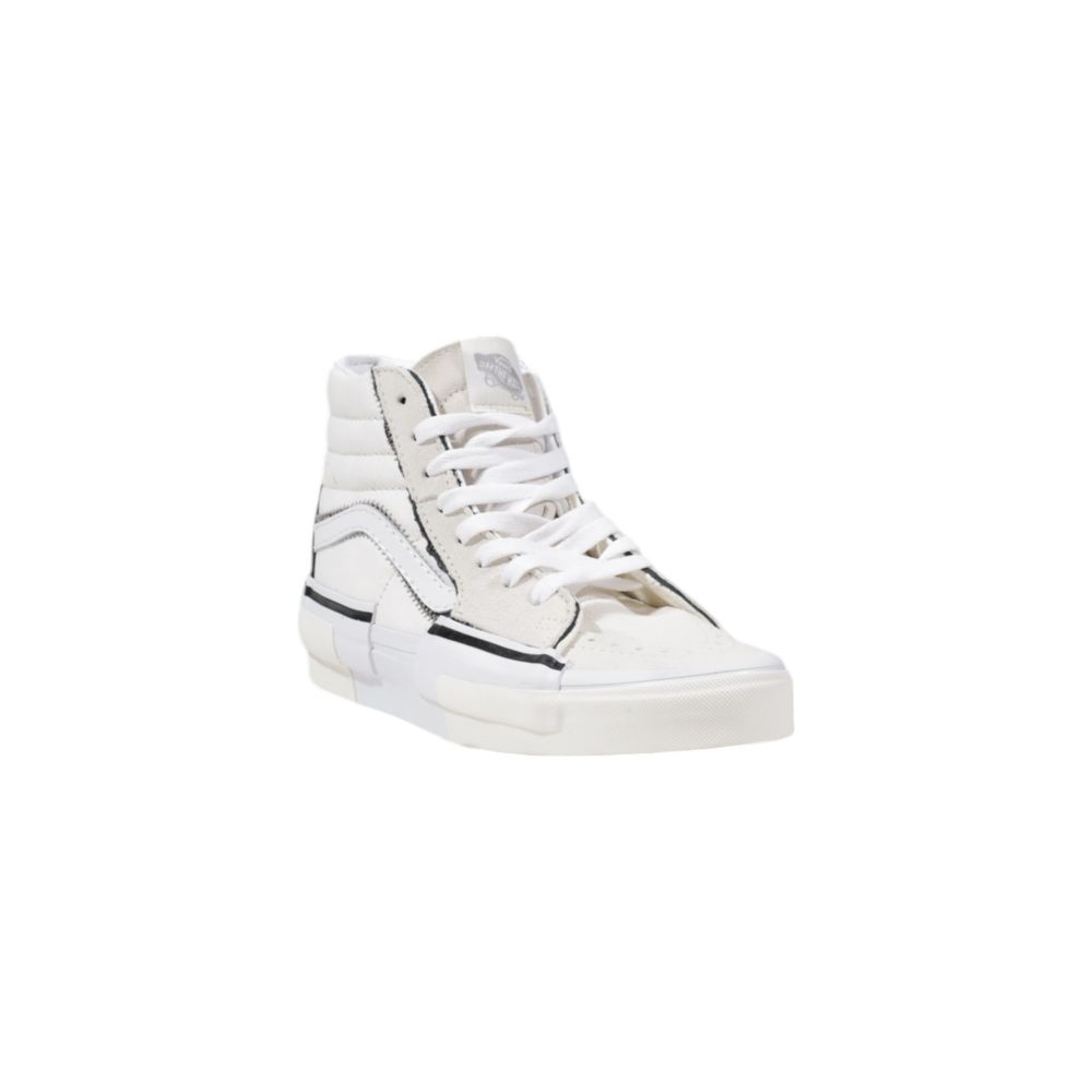 Beige Leather High Top Sneakers