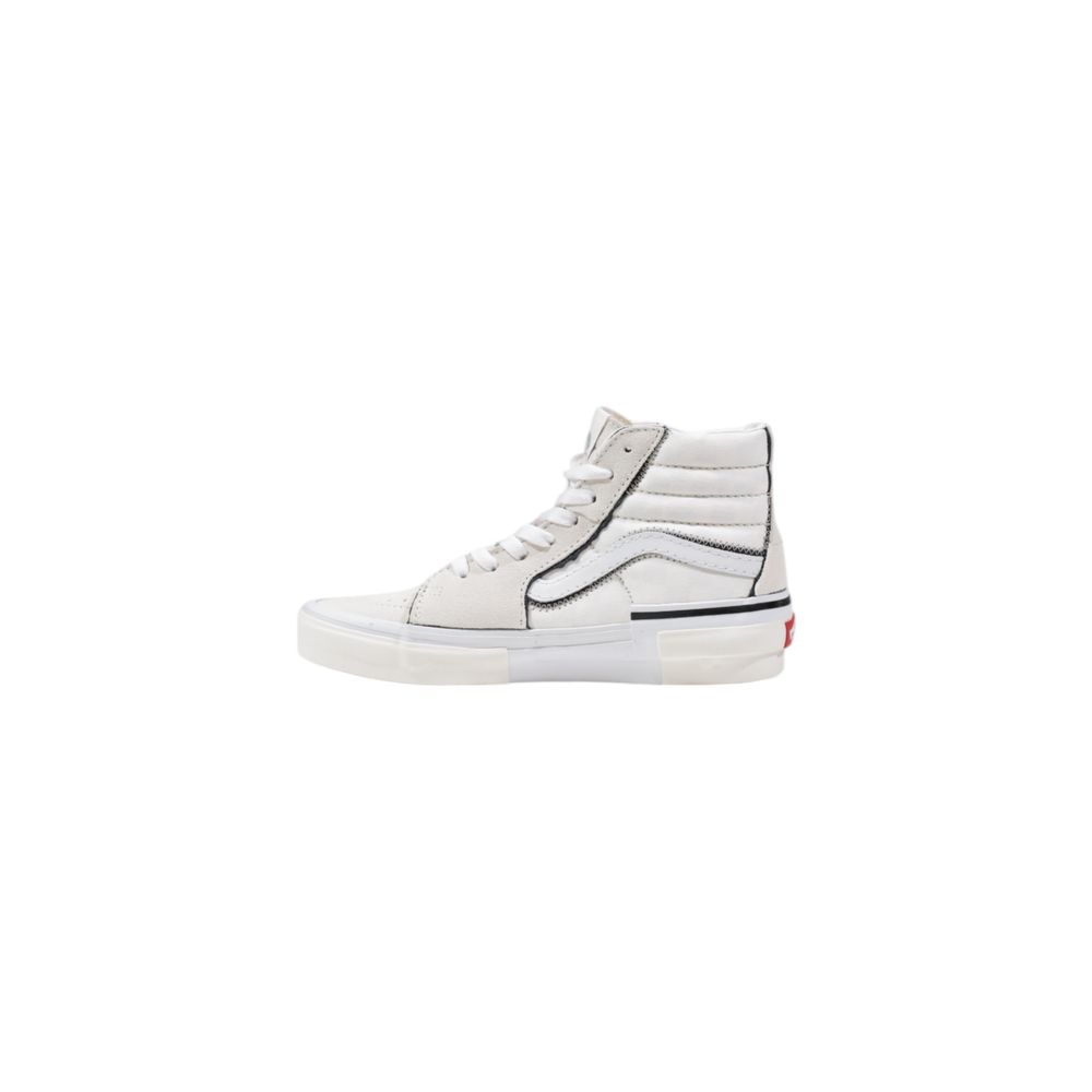Beige Leather High Top Sneakers